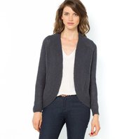 Thumbnail for your product : La Redoute R essentiel Cable Knit Wool and Mohair Blend Open Cardigan