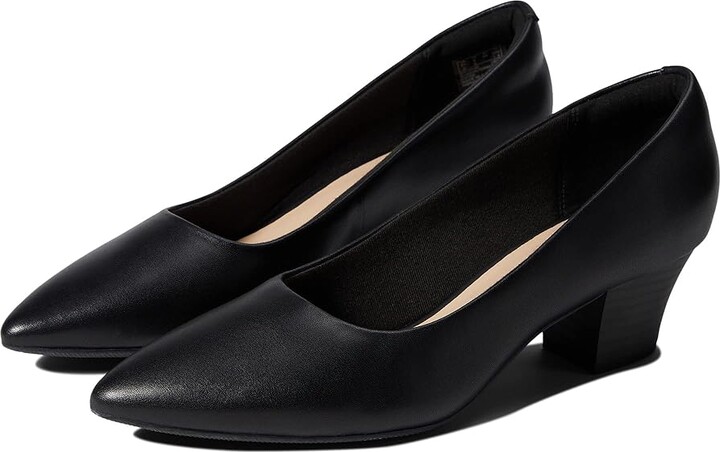 Clarks Teresa Step (Black Leather) Women's Shoes - ShopStyle Pumps