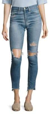 Rag & Bone Step Hem Distressed Skinny Jeans