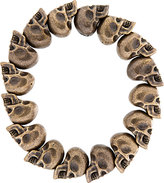 Thumbnail for your product : Alexander McQueen Bronze Skull Bead Bracelet