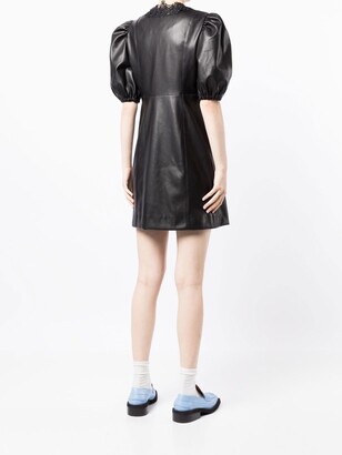 BAPY BY *A BATHING APE® Crystal-Button Faux-Leather Dress