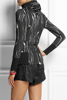 Thumbnail for your product : adidas by Stella McCartney Run Climalite® printed stretch hooded top
