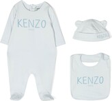 Thumbnail for your product : Kenzo Kids Logo-Print Babygrow Set