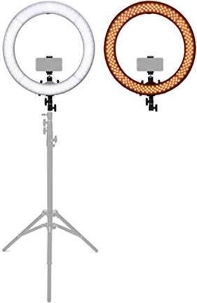 Koah Sol Sphere 19-Inch 55 Watt Dimmable Ring Light Kit With Carrying Bag, And Smartphone Holder For Youtube, Self-Portrait Sho