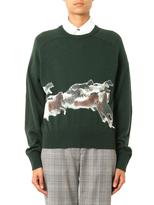 Thumbnail for your product : Toga Horse bead-appliqué wool sweater