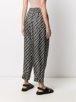 Thumbnail for your product : Odeeh Abstract-Print Harem Trousers