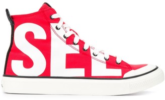 diesel red shoes
