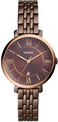 Fossil Women's Jacqueline Brown Stainless Steel Bracelet Watch 36mm
