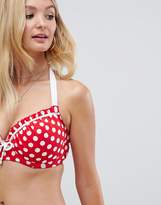 Thumbnail for your product : Pour Moi? Pour Moi Starboard underwired triangle halter bikini top in spot