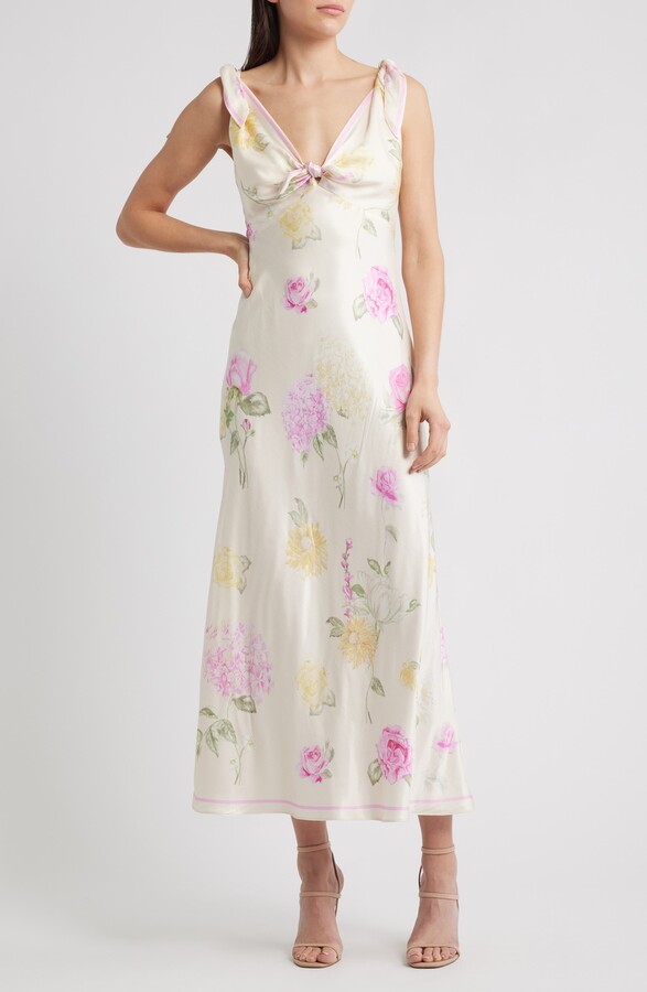LoveShackFancy Perri Sleeveless Satin Dress