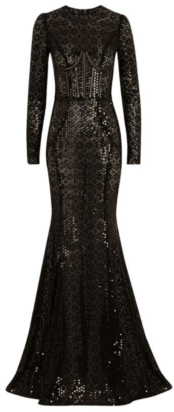 Dolce And Gabbana Sequinned Mermaid Gown Shopstyle Evening Dresses