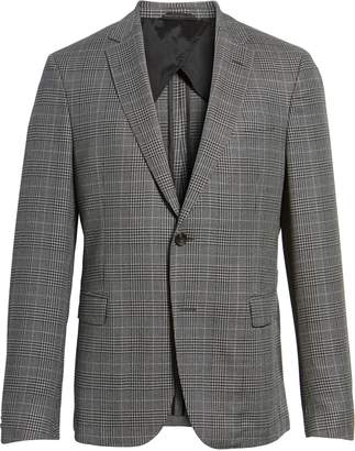 BOSS Nobis Slim Fit Plaid Wool & Silk Blend Sport Coat