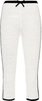 Thumbnail for your product : Miu Miu Lace-Embroidered Cropped Leggings