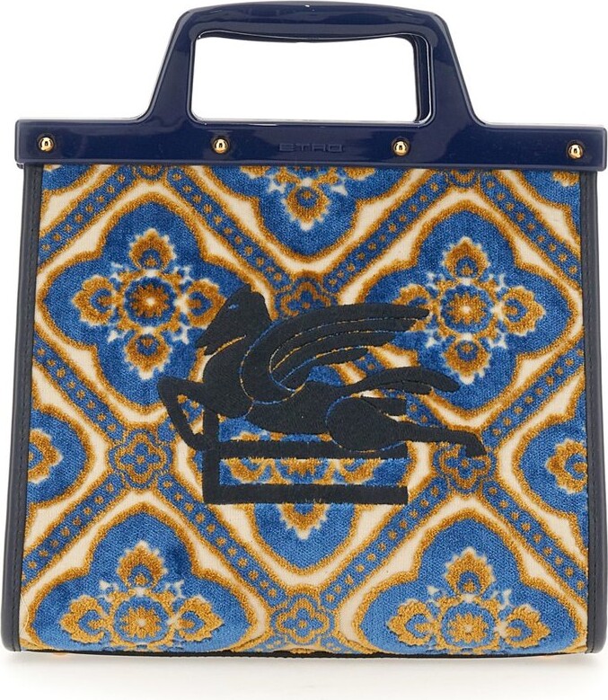Etro Logo-Embroidered Top Handle Bag - ShopStyle