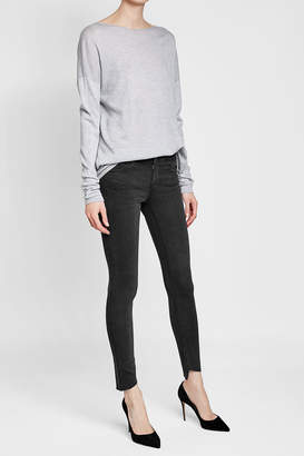 AG Jeans Skinny Jeans with Frayed and Cropped Hem