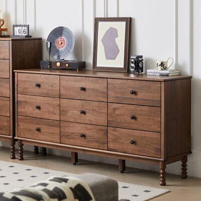 Corrigan Studio Brown Solid Wood Accent Cabinet