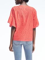 Thumbnail for your product : Banana Republic Lace Flutter Sleeve Top
