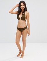 Thumbnail for your product : French Connection Halter Bikini Top with Gold Trim