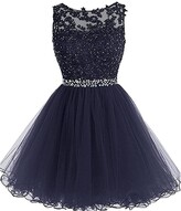 Thumbnail for your product : KURFACE Lace Homecoming Dresses Sequined Tulle Short Skirt Party Cocktail Prom Gowns for Juniors WomenLavender UK6