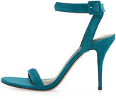 Thumbnail for your product : Alexander Wang Antonia Suede Ankle-Wrap Sandal, Dark Mosaic