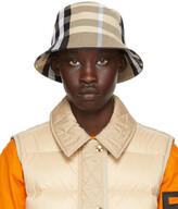 Thumbnail for your product : Burberry Beige Check Jacquard Bucket Hat