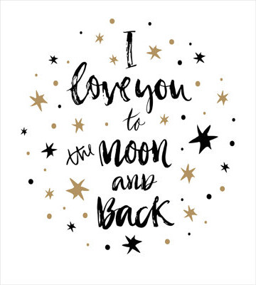 Ambesonne I Love You Duvet Cover Set, Words Stars Modern, Twin, Cocoa Black