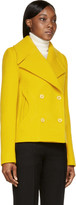 Thumbnail for your product : Carven Yellow Double-Breasted Wool Coat