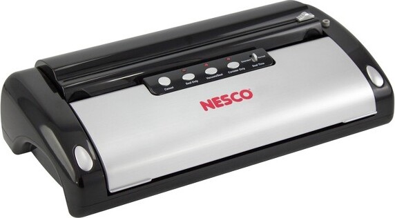 Nesco NescoFoodStorageDeluxeVacuumSealer-VS-02:Space-SavingFoodSealerMachine,IncludesGallon&QuartBags