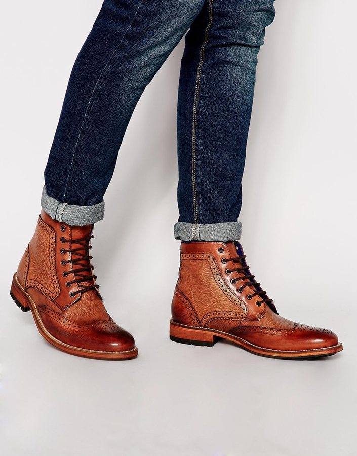 Ted Baker Sealls Brogue Boots Brown ShopStyle