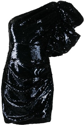 Alexandre Vauthier Sequin Embellished One Shoulder Dress