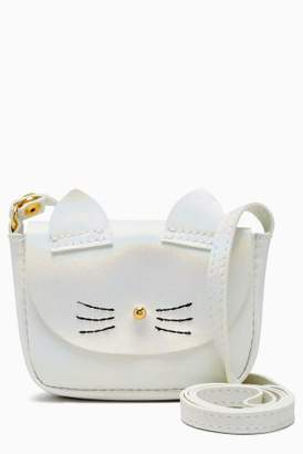 Next Girls Silver Cat Cross-Body Bag
