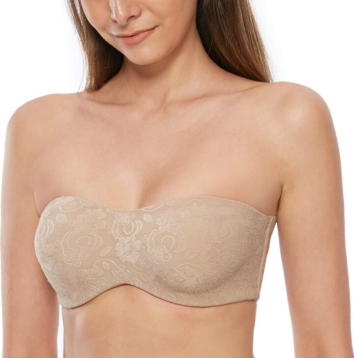 CASOLACE Women's Minimizer Bandeau Underwire Starpless Bras No Padding