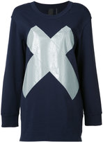 Thumbnail for your product : Norma Kamali reflective 'x' boyfriend sweatshirt
