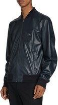 Thumbnail for your product : Dolce & Gabbana Zip-Up Leather Bomber Jacket
