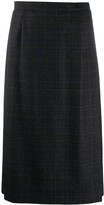 Thumbnail for your product : Stephan Schneider High-Waist Check Knee-Length Skirt