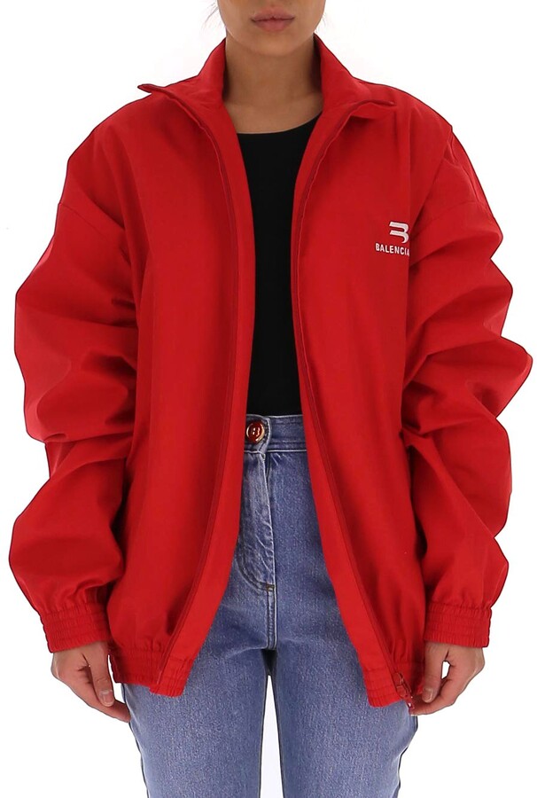 Balenciaga Oversized Logo Jacket ShopStyle