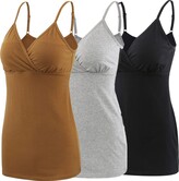 Thumbnail for your product : COLOMI Maternity Nursing Tank Tops Built in Bra for Breastfeeding Basic Camisole (L