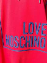 Thumbnail for your product : Love Moschino embossed logo hooded dress