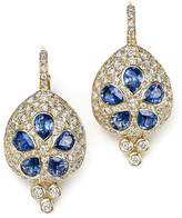 Thumbnail for your product : Temple St. Clair 18K Gold Sea Biscuit Earrings with Blue Sapphire and Diamonds