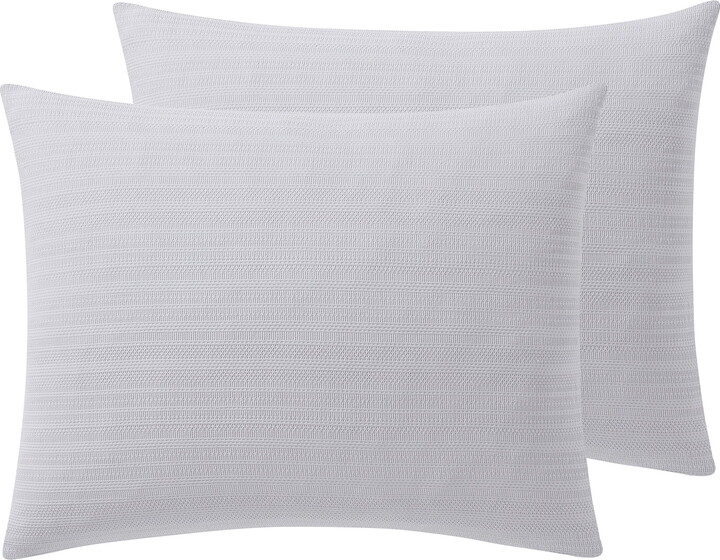 Better Homes and Gardens Standard Cotton Waffle Weave Pillow Sham, Grey, 2 Pack