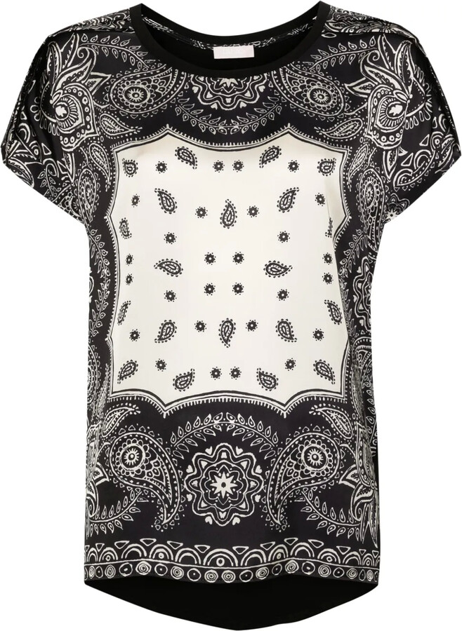 Liu Jo paisley-print satin T-shirt
