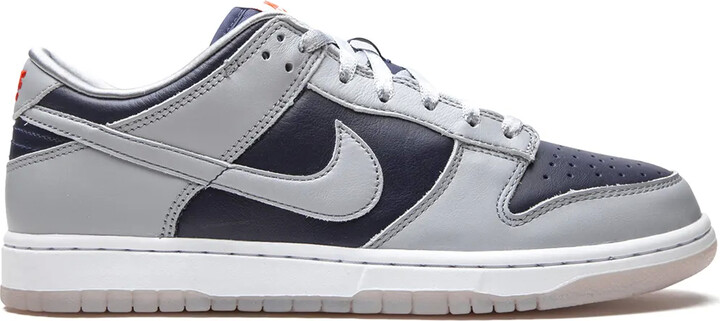 college navy grey dunks