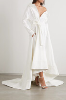 Thumbnail for your product : DANIELLE FRANKEL Lou Off-the-shoulder Cotton-blend Poplin Gown