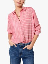 Thumbnail for your product : Mint Velvet Oversized Stripe Shirt, Pink/Ivory