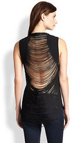 Thumbnail for your product : Haute Hippie Shredded Back Tank Top