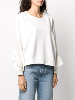 Thumbnail for your product : Twin-Set Broderie Anglaise Ruffle Sweatshirt