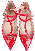 Thumbnail for your product : Valentino Rockstud Pointed-Toe Flats