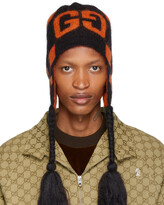 Thumbnail for your product : Gucci Black & Orange Mohair Ski Beanie