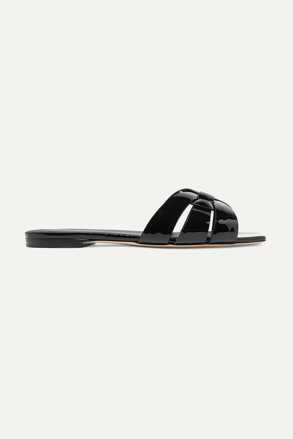 ysl leather slides