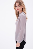 Thumbnail for your product : Forever 21 Contemporary Sheer Metallic Blouse